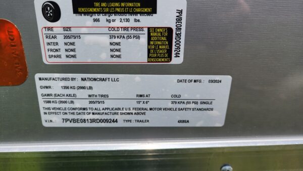 2024 4X8SA Enclosed Trailer - RD - ProCraft - NC009244