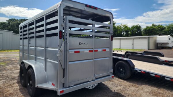 2024 Delco Bumper-Pull Livestock Trailer - 16x6 Silver  - LS035261