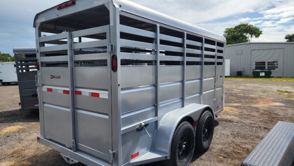 2024 Delco Bumper-Pull Livestock Trailer - 16x6 Silver  - LS035261