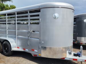 2024 Delco Bumper-Pull Livestock Trailer - 16x6 Silver  - LS035261