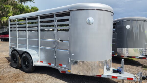 2024 Delco Bumper-Pull Livestock Trailer - 16x6 Silver  - LS035261