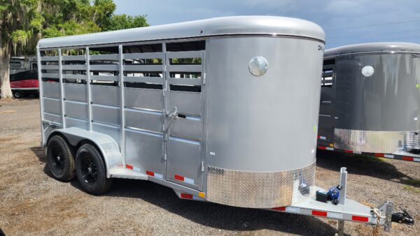 2024 Delco Bumper-Pull Livestock Trailer - 16x6 Silver  - LS035261