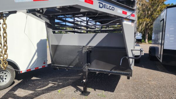 2025 Delco Gooseneck Livestock Trailer - 24'x6'8" Gray  - LS037195