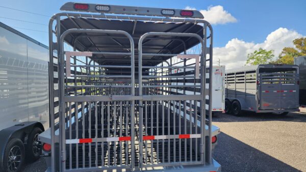 2025 Delco Gooseneck Livestock Trailer - 24'x6'8" Gray  - LS037195